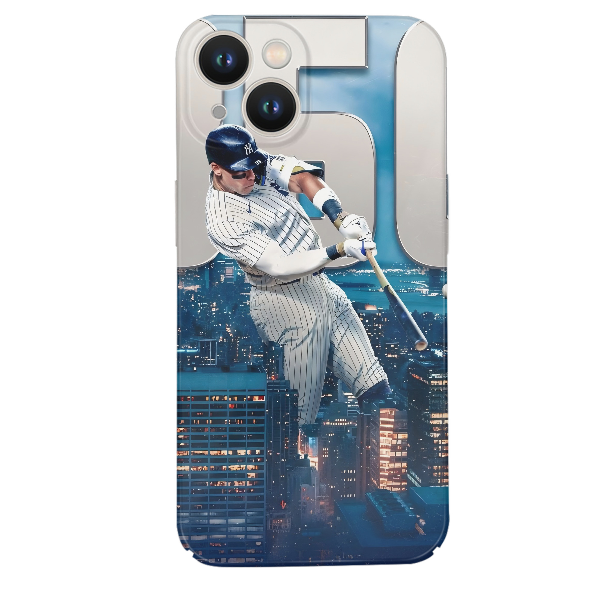 Aaron Judge's 350th Career Home Runs IPhone 14 Series Full-Cover Hard Case – Shockproof With Raised Camera Protection – Precise Cutouts, Wireless Charging Compatible – Durable, Anti-Yellowing, Easy To Clean